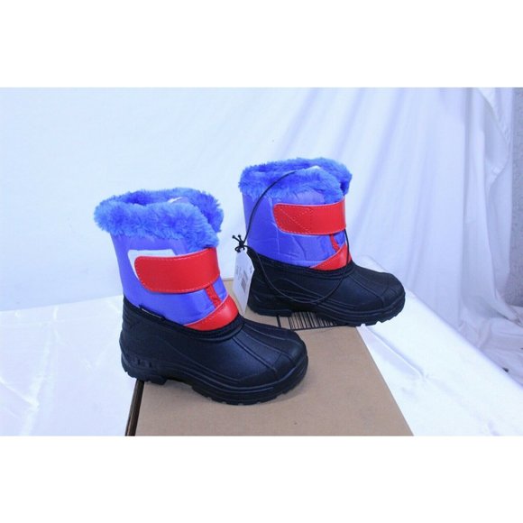 Winter Snow Boots Faux Fur Lined Blue Size 6 Toddler - Picture 5 of 9
